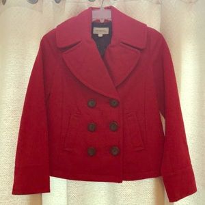 Short Red Peacoat